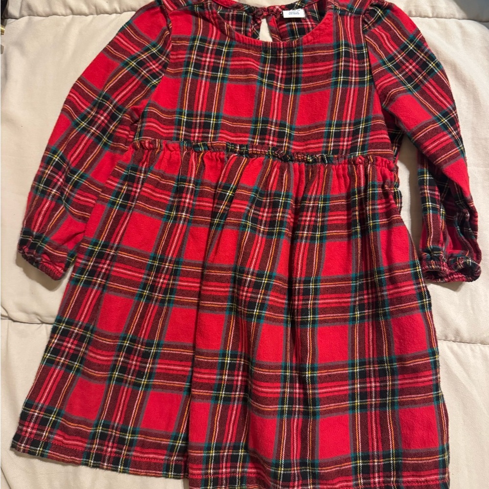 Old Navy, red and green plaid 18 to 24 month holiday dress